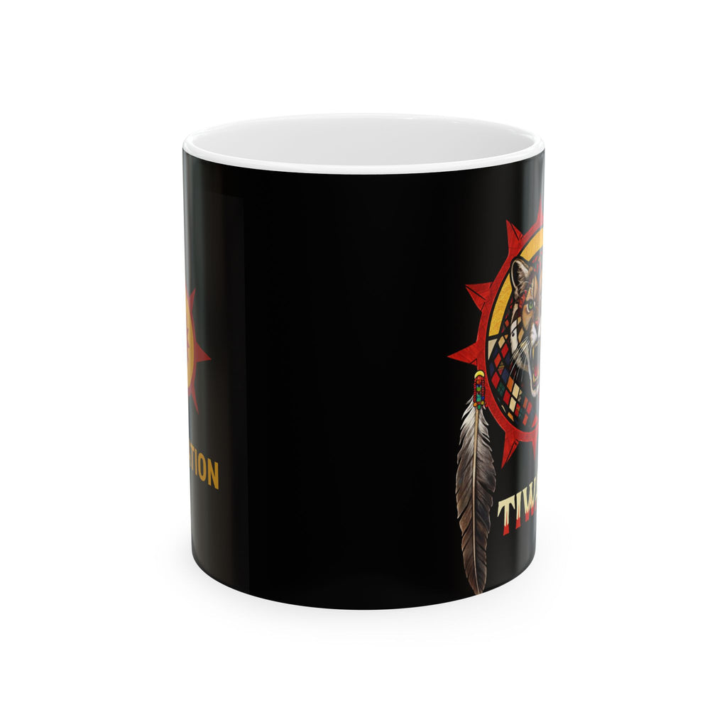 Tiwaya Logo Ceramic Mug — 'TIWAYA authentic Native American design 11th oz/15oz Coffee Cup