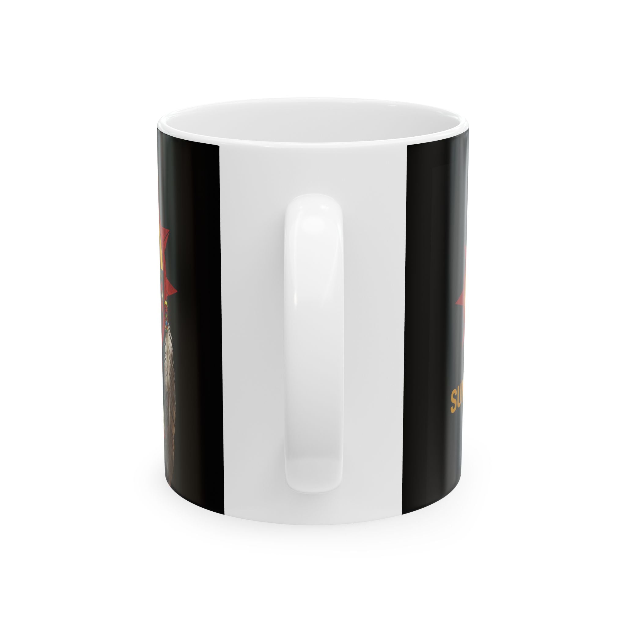 Tiwaya Logo Ceramic Mug — 'TIWAYA authentic Native American design 11th oz/15oz Coffee Cup