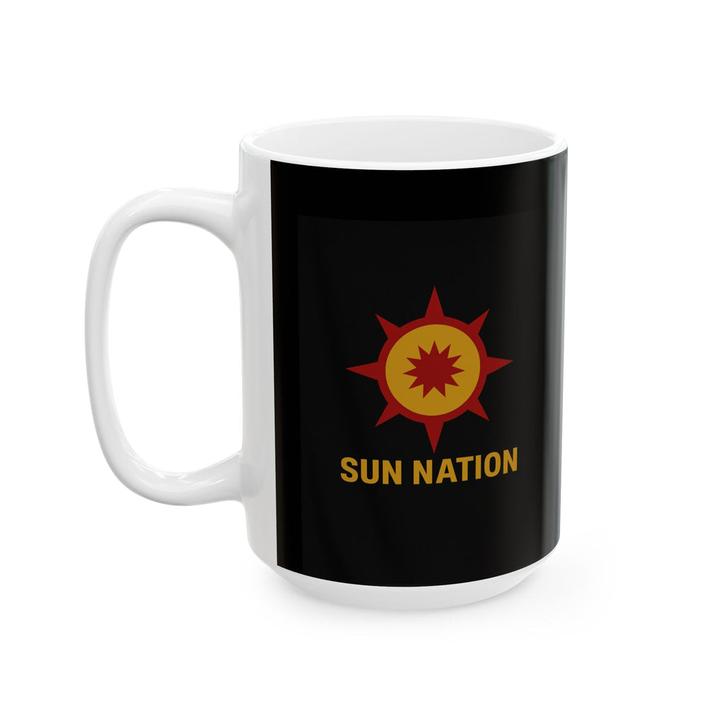 Tiwaya Logo Ceramic Mug — 'TIWAYA authentic Native American design 11th oz/15oz Coffee Cup