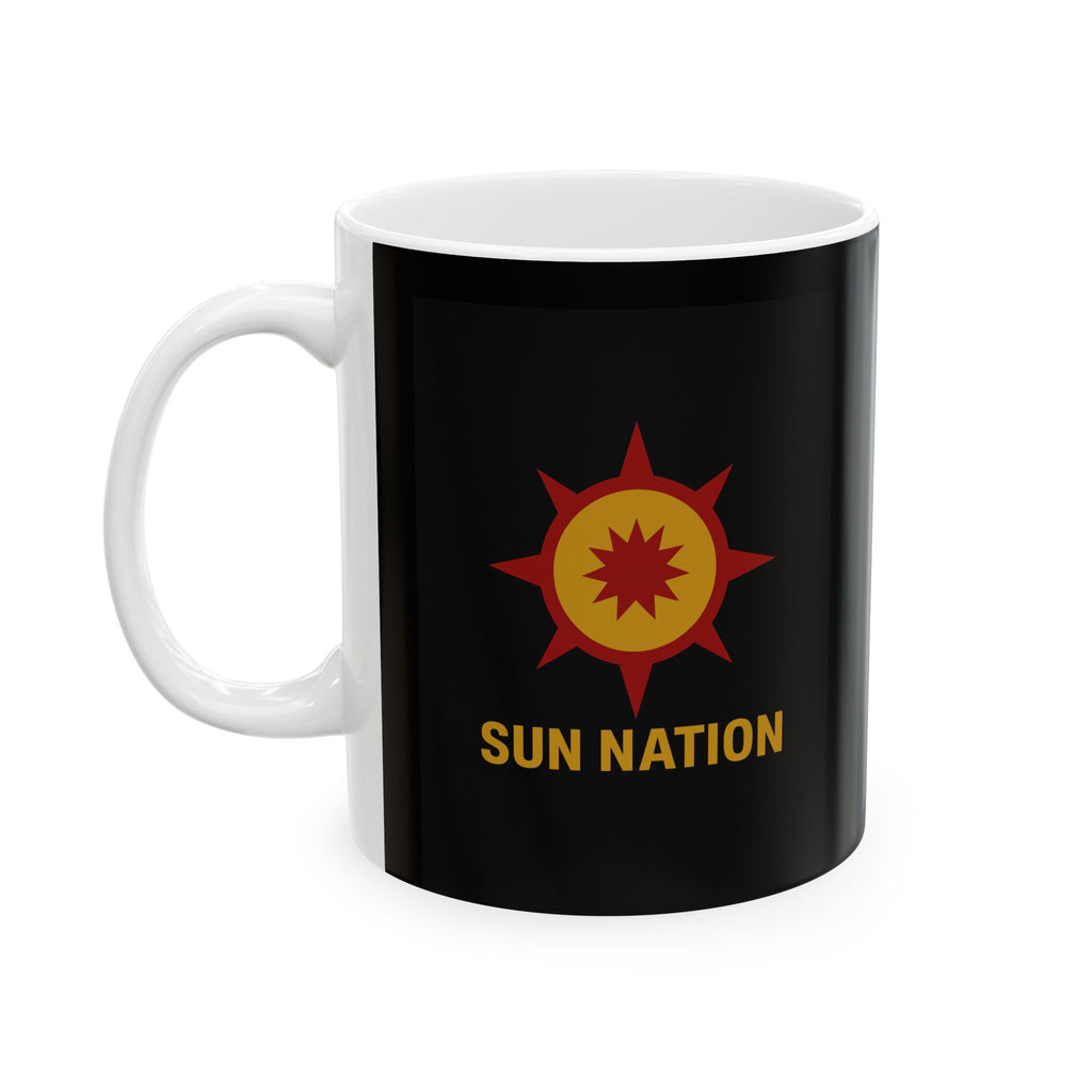 Tiwaya Logo Ceramic Mug — 'TIWAYA authentic Native American design 11th oz/15oz Coffee Cup